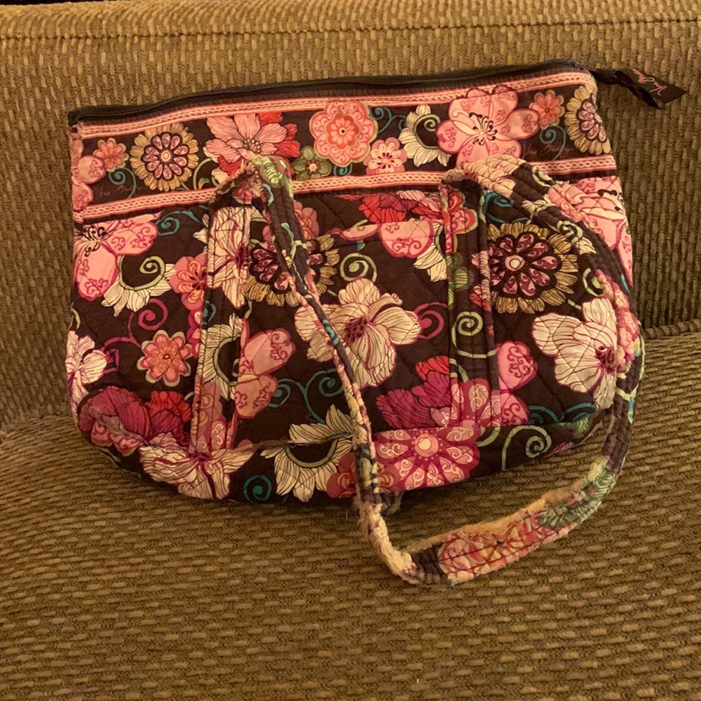 Pink and brown flowered vera bradley